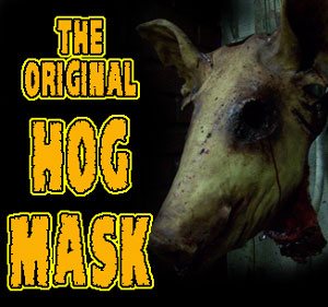 Hog mask created by Pumpkin Pulp. Pumpkin Pulp buy and shop creepy scary horror halloween masks and props. Custom work also available. Located in Muncie, Indiana.