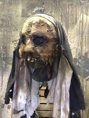 Rotted Nun custom mask picture 1 created by Pumpkin Pulp. Pumpkin Pulp buy and shop creepy scary horror halloween masks and props. Custom work also available. Located in Muncie, Indiana.