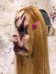 Jingles mask picture 3 created by Pumpkin Pulp. Pumpkin Pulp buy and shop creepy scary horror halloween masks and props. Custom work also available. Located in Muncie, Indiana.