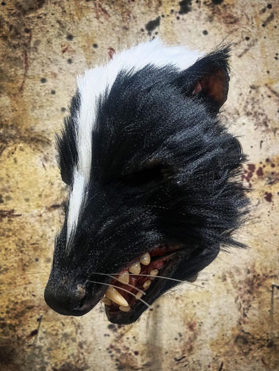 Skunk roadkill Mask